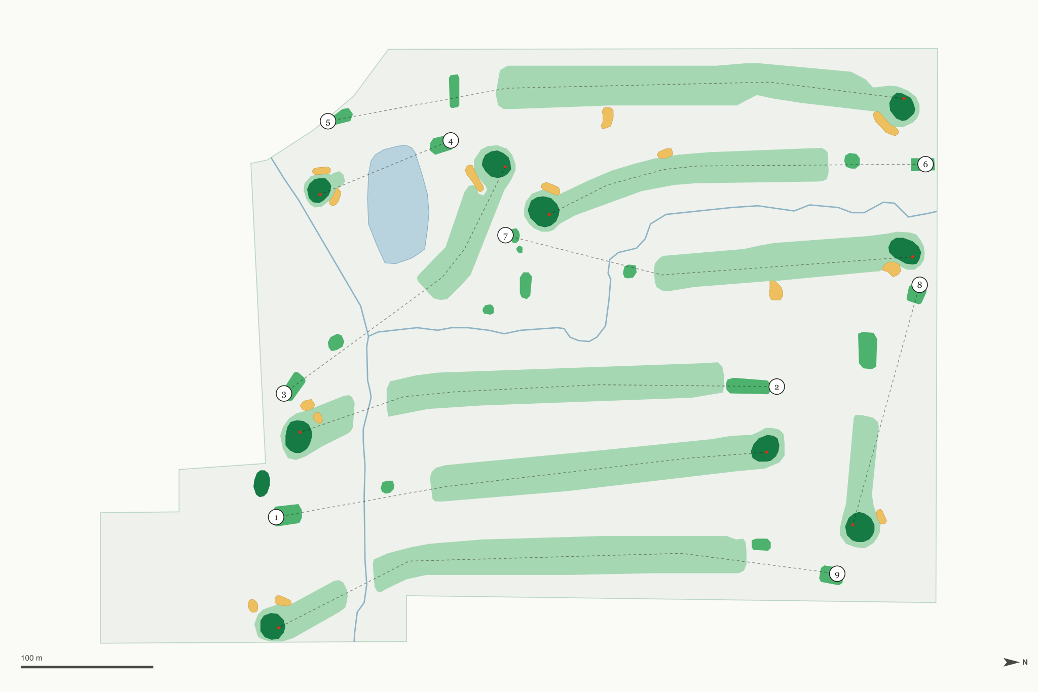 Map of Woodlawn Country Club