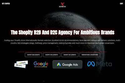 Screenshot of the Xsolutions360 homepage