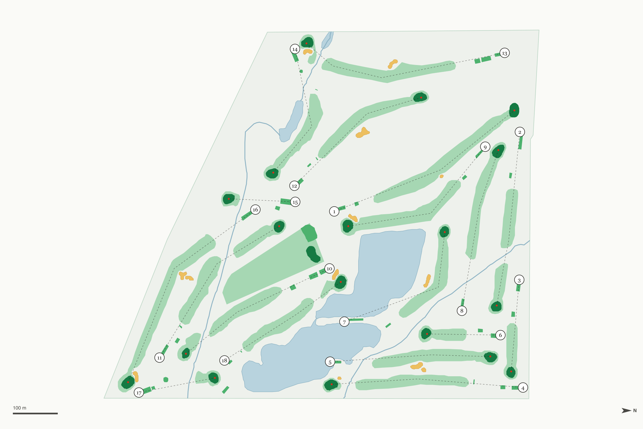 Map of Buena Vista University Golf Course at Lake Creek