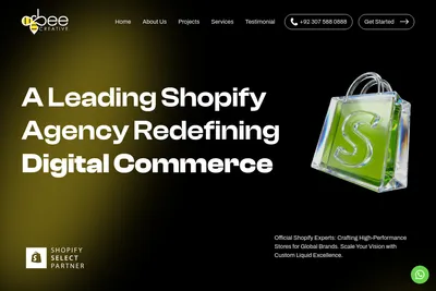 Screenshot of the Bee Creative homepage