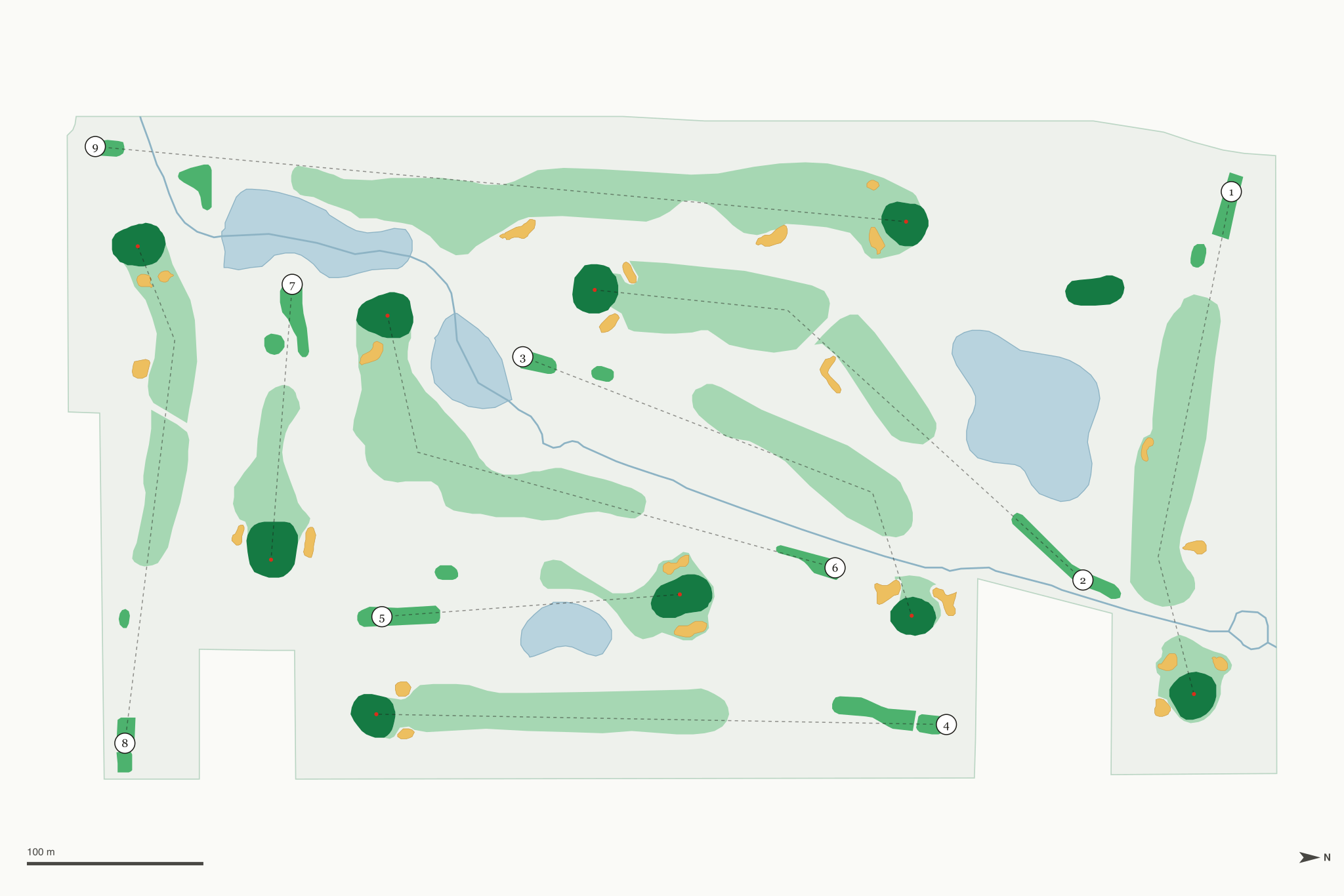 Map of Stewart Meadows Golf Course