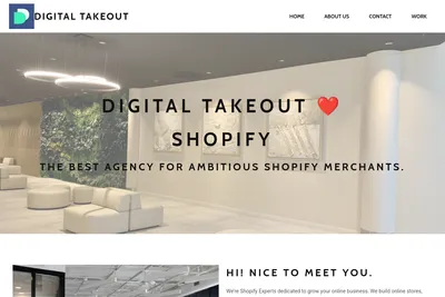 Screenshot of the Digital Takeout homepage