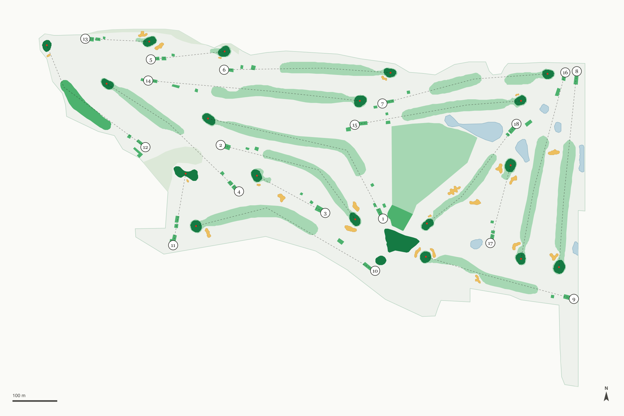 Map of Bluff Creek Golf Course