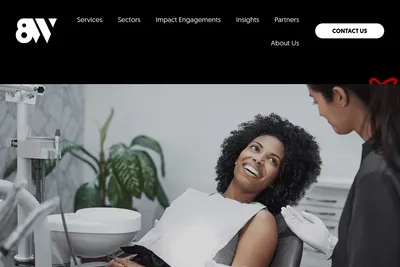 Screenshot of the 8 West Consulting homepage