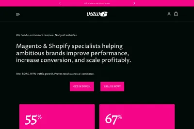 Screenshot of the View6 homepage