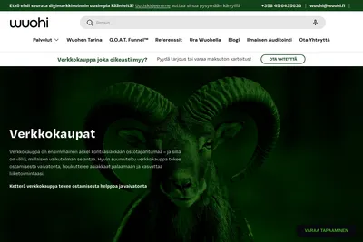 Screenshot of the Wuohi Digital homepage