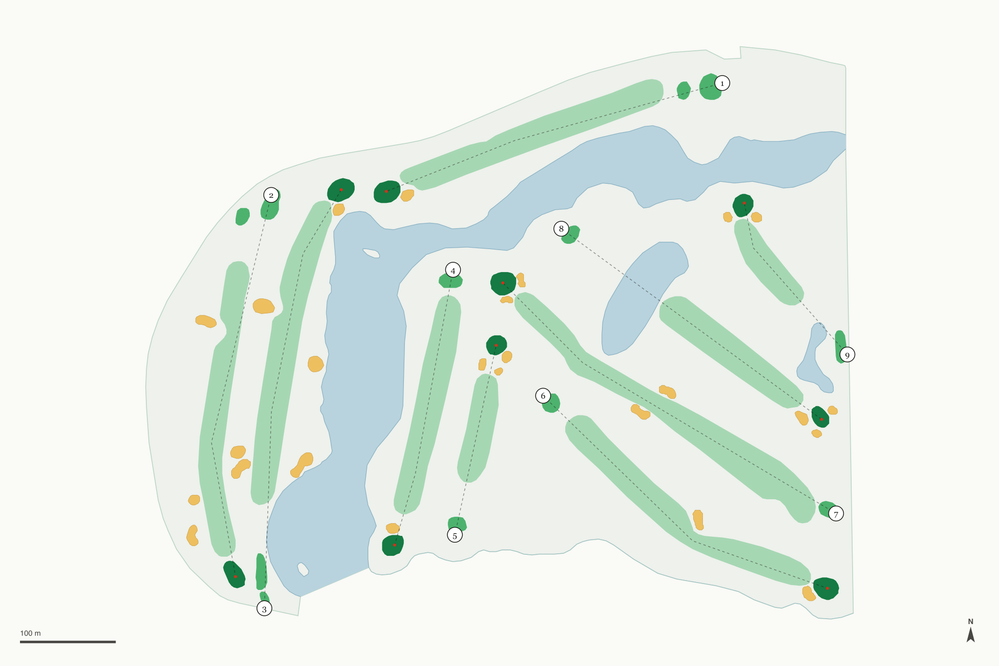 Map of Marquette Park Golf Course