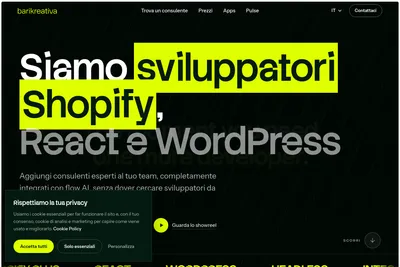 Screenshot of the Barikreativa homepage