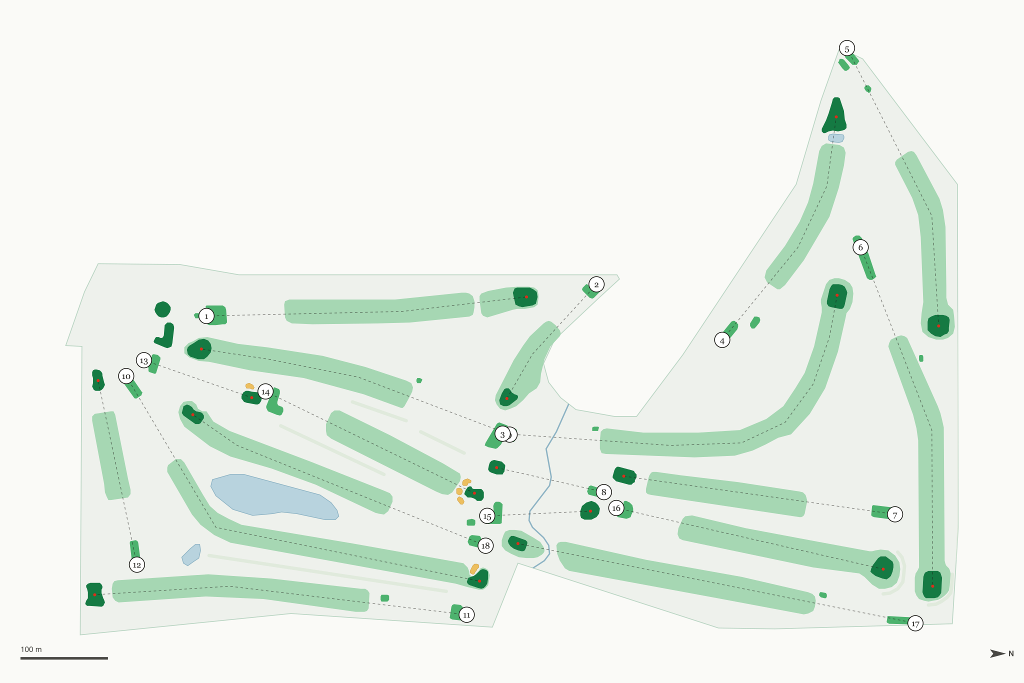 Map of Green Lea Golf Course