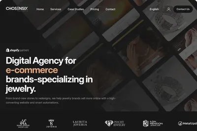 Screenshot of the Chosen6 Digital Agency homepage