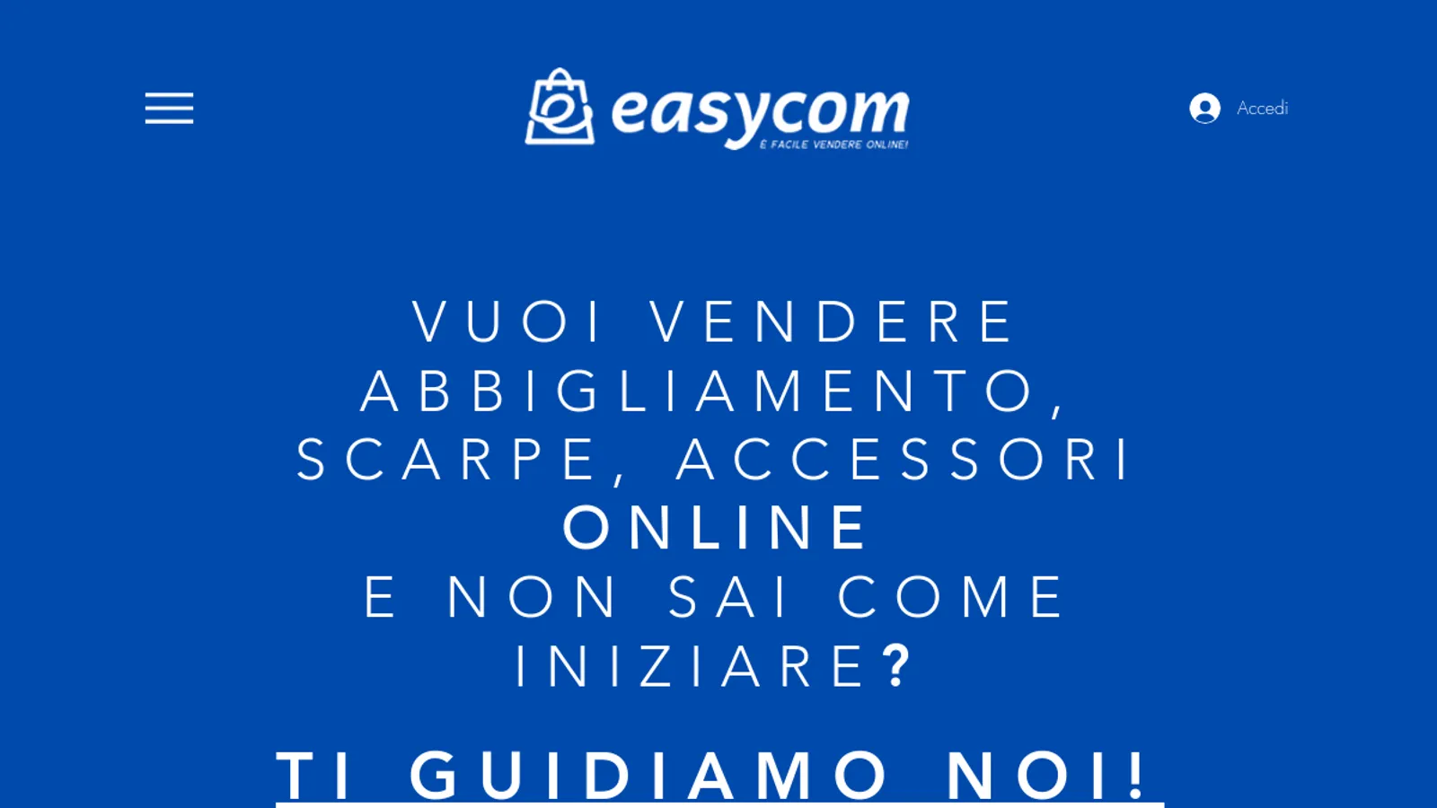 Screenshot of the EASYCOM ITALIA homepage