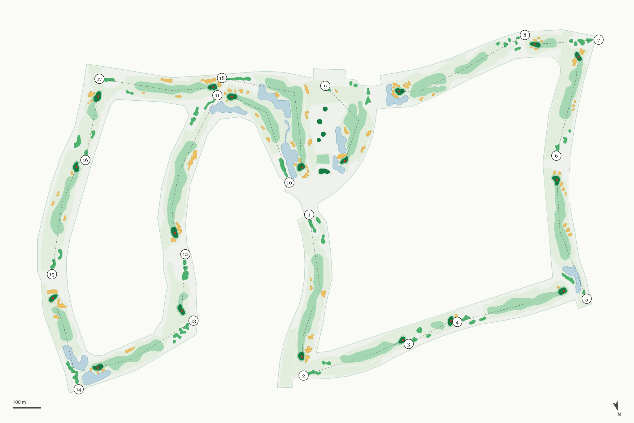 Map of Palm Valley Golf Course