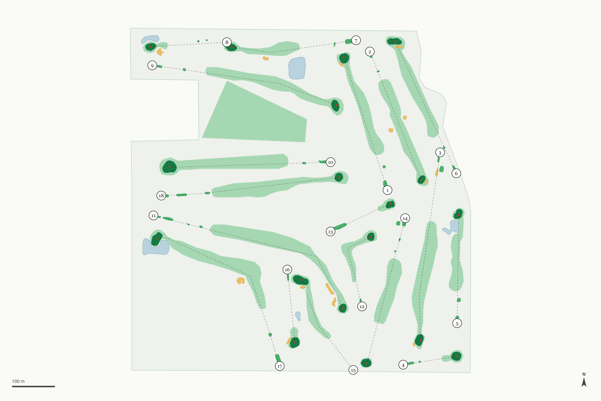 Map of Kilkarney Hills Golf Course