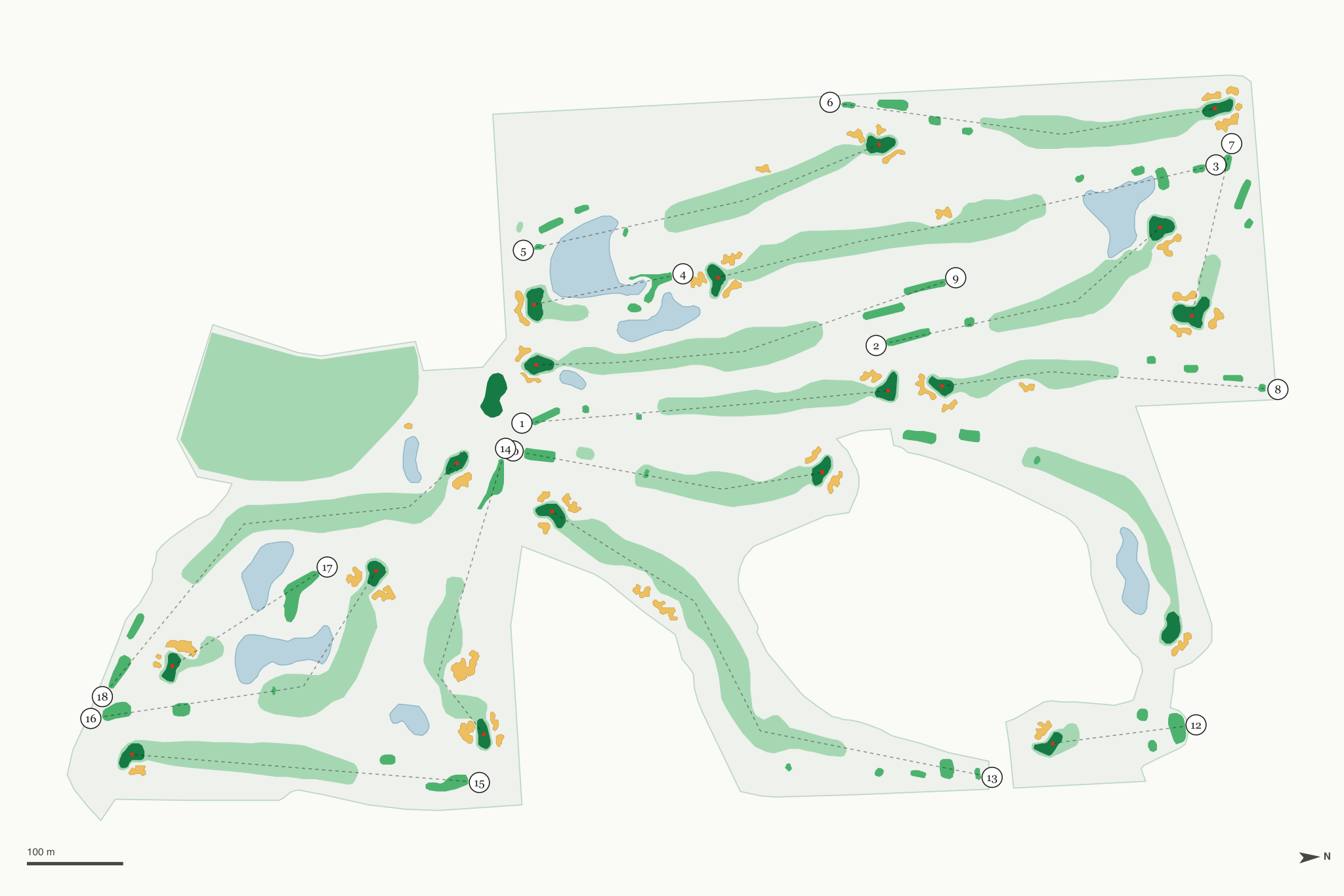 Map of Bill Roberts Golf Course