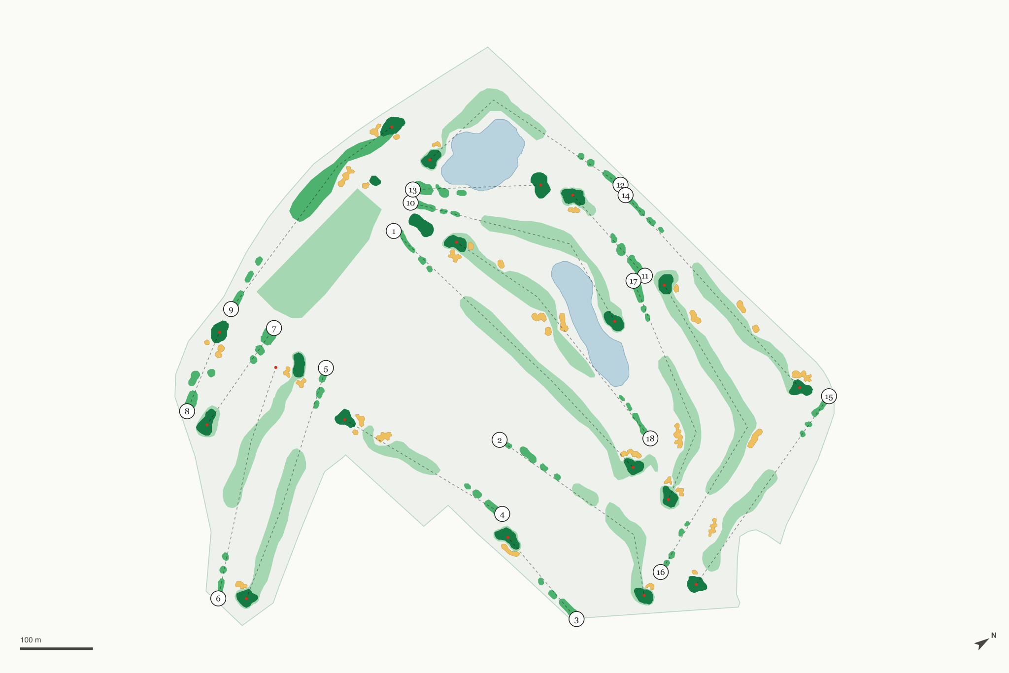 Map of Monterey Pines Golf Club