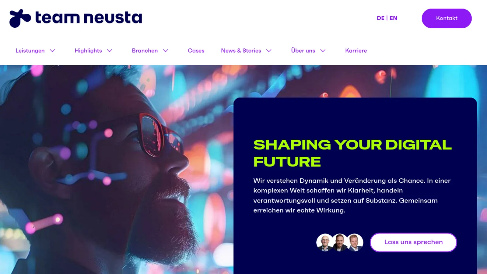 Screenshot of the OCTAGEN | Ein team neusta Unternehmen homepage