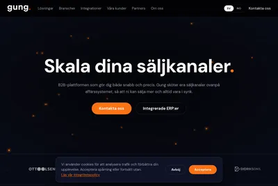 Screenshot of the Gung homepage