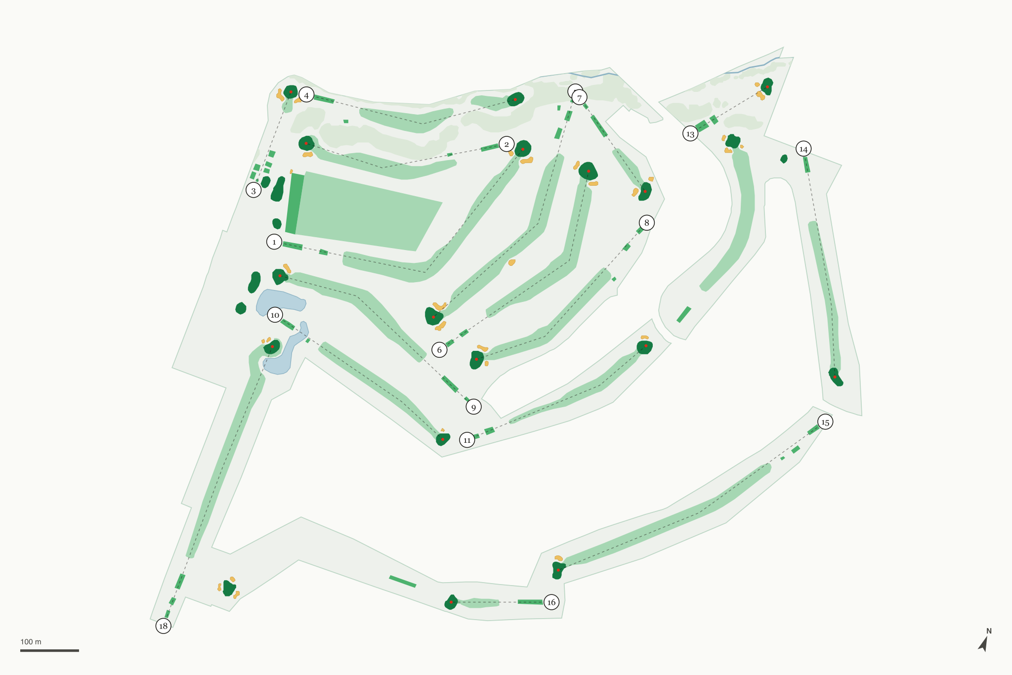 Map of Glenmoor Golf Club