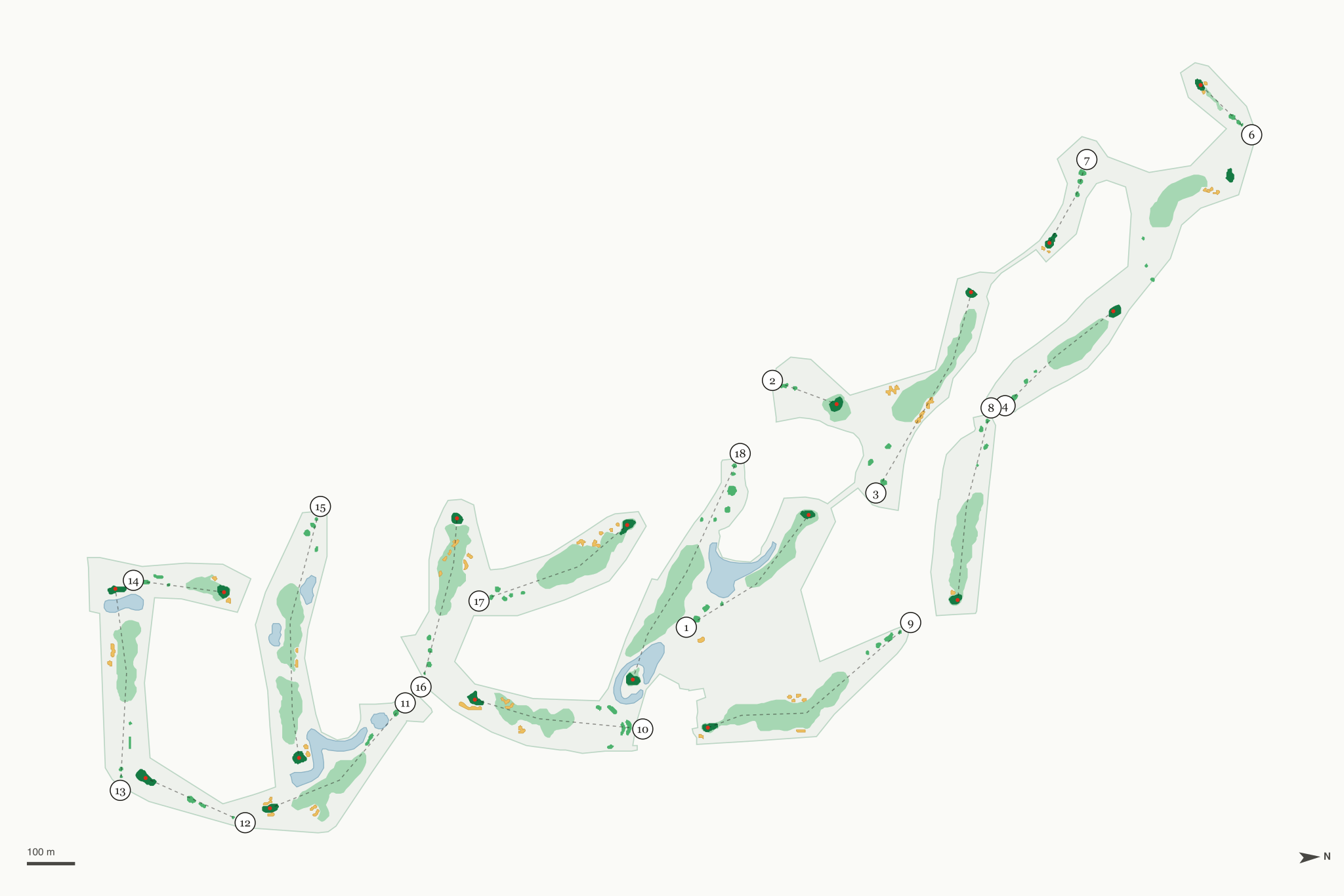 Map of Silver Oak Golf Course