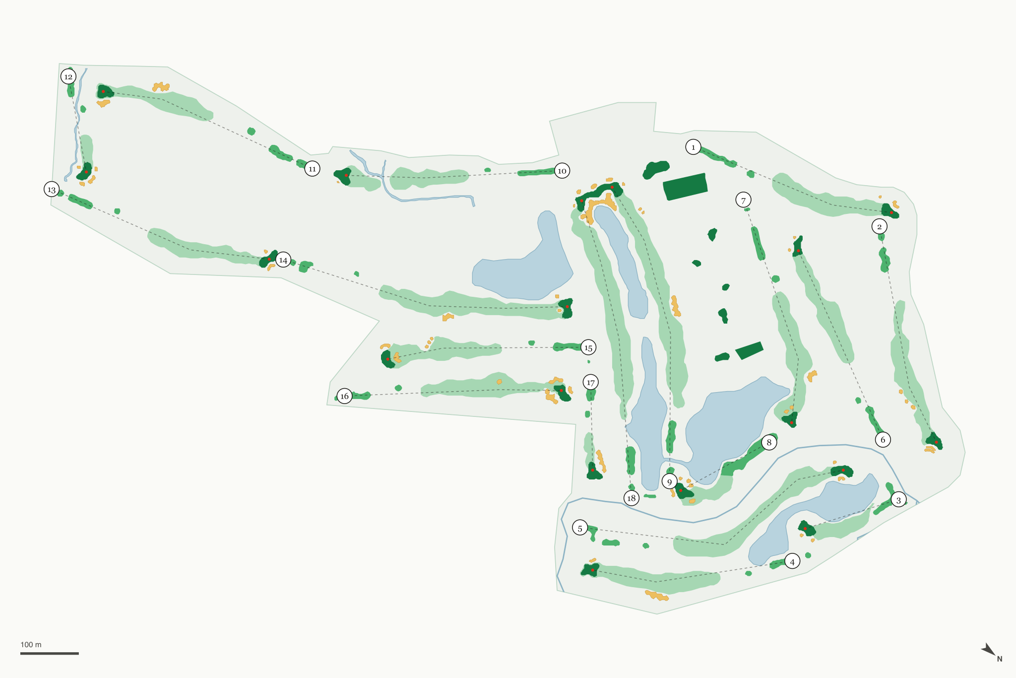 Map of Covered Bridge Golf Club
