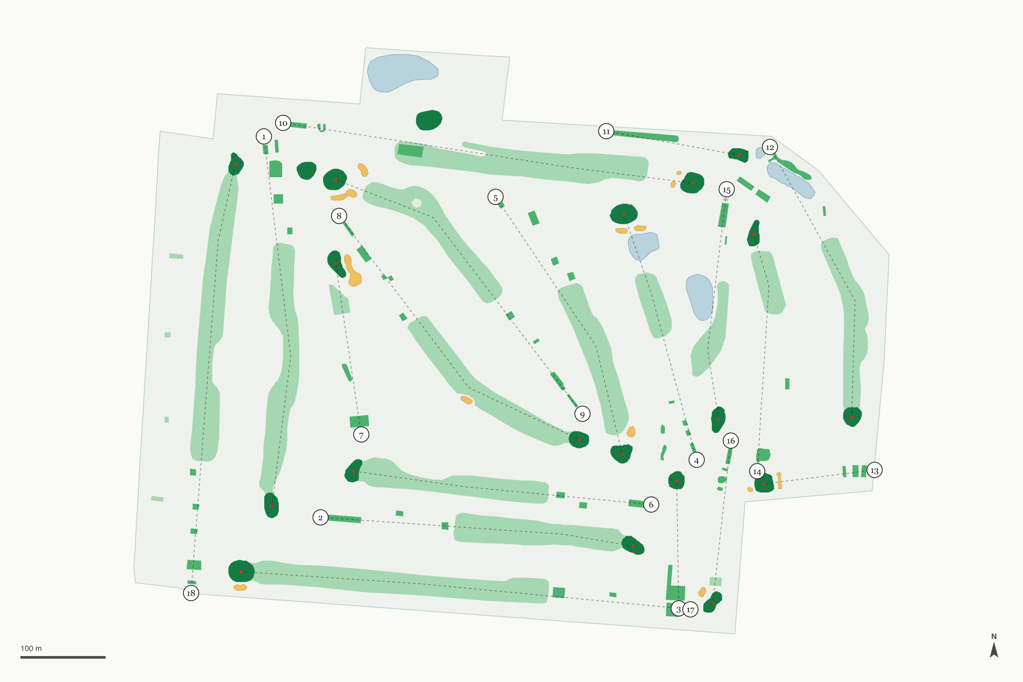 Map of Pine Hill Golf Club