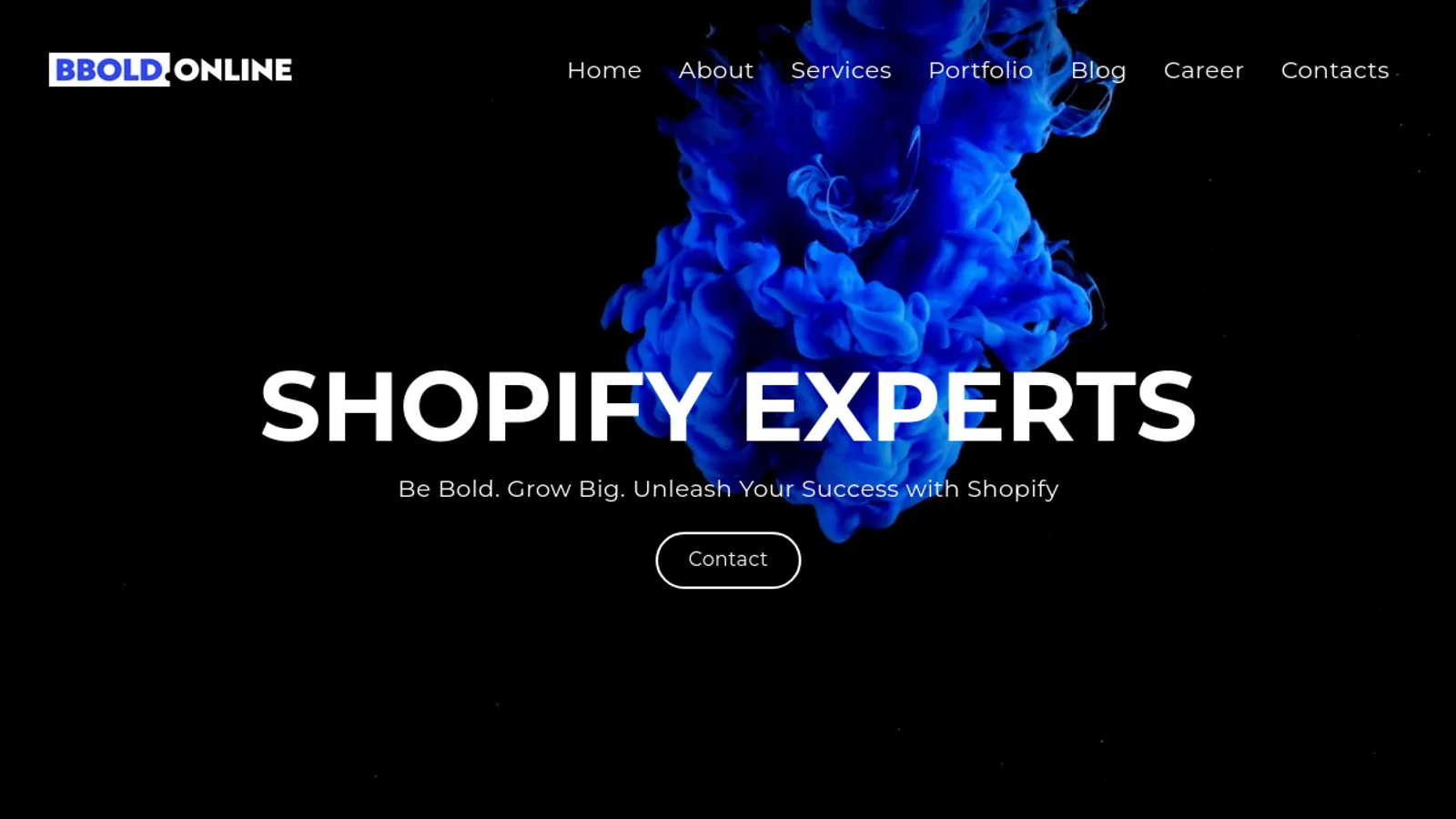 Screenshot of the BBOLD ONLINE homepage