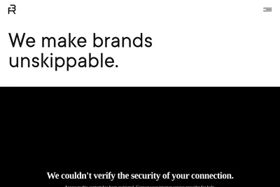 Screenshot of the R3 Reklambyrå homepage