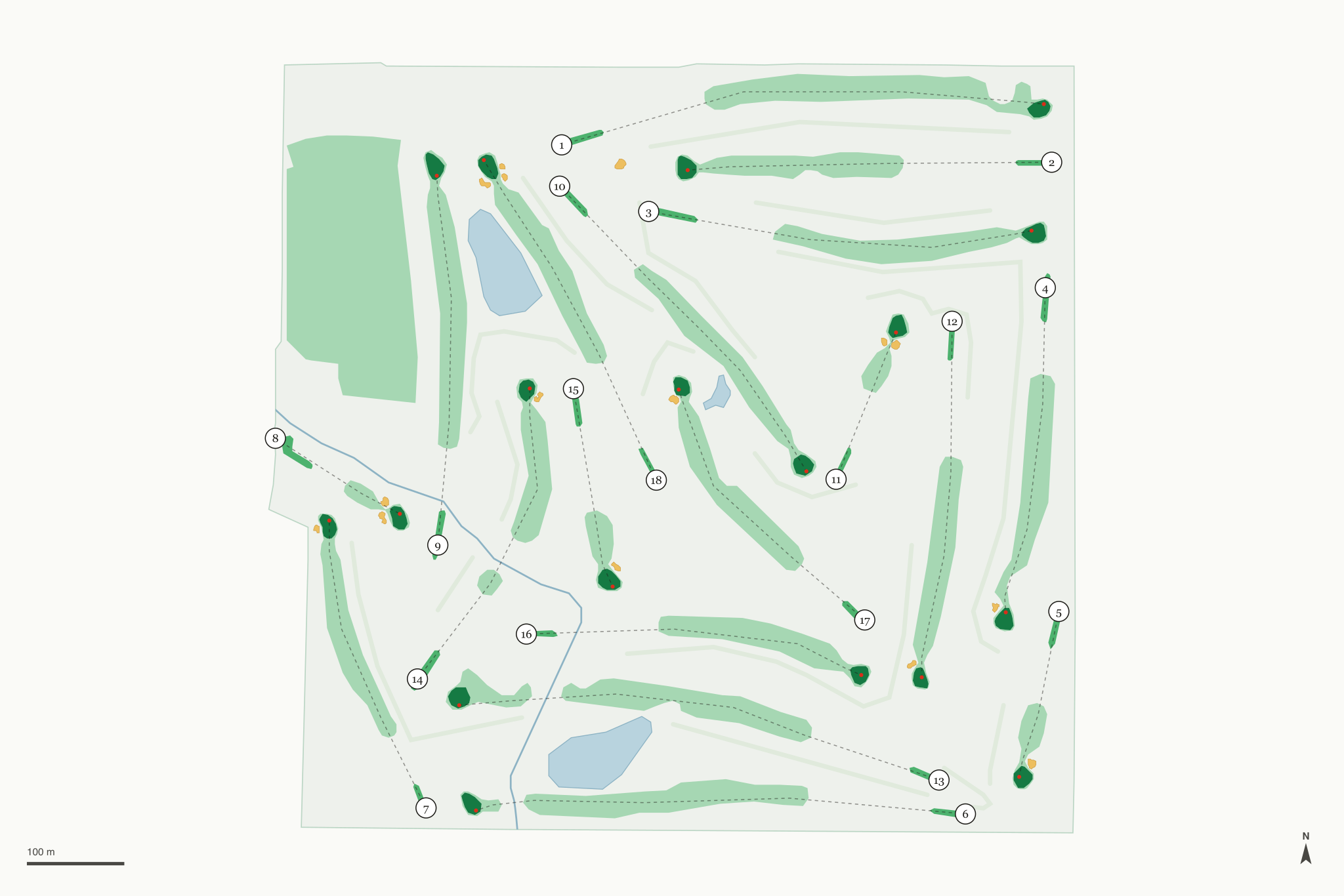 Map of Collindale Golf Course
