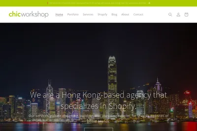 Screenshot of the Chic Workshop homepage