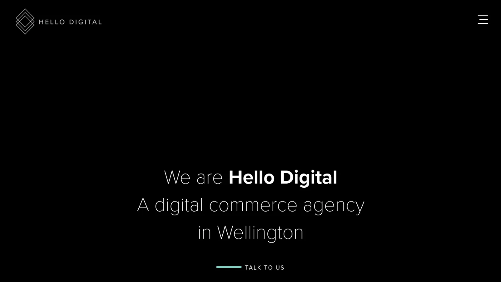 Screenshot of the Hello Digital homepage