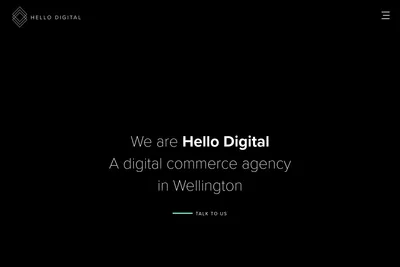 Screenshot of the Hello Digital homepage