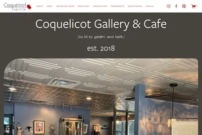 Coquelicot Gallery and Cafe website homepage