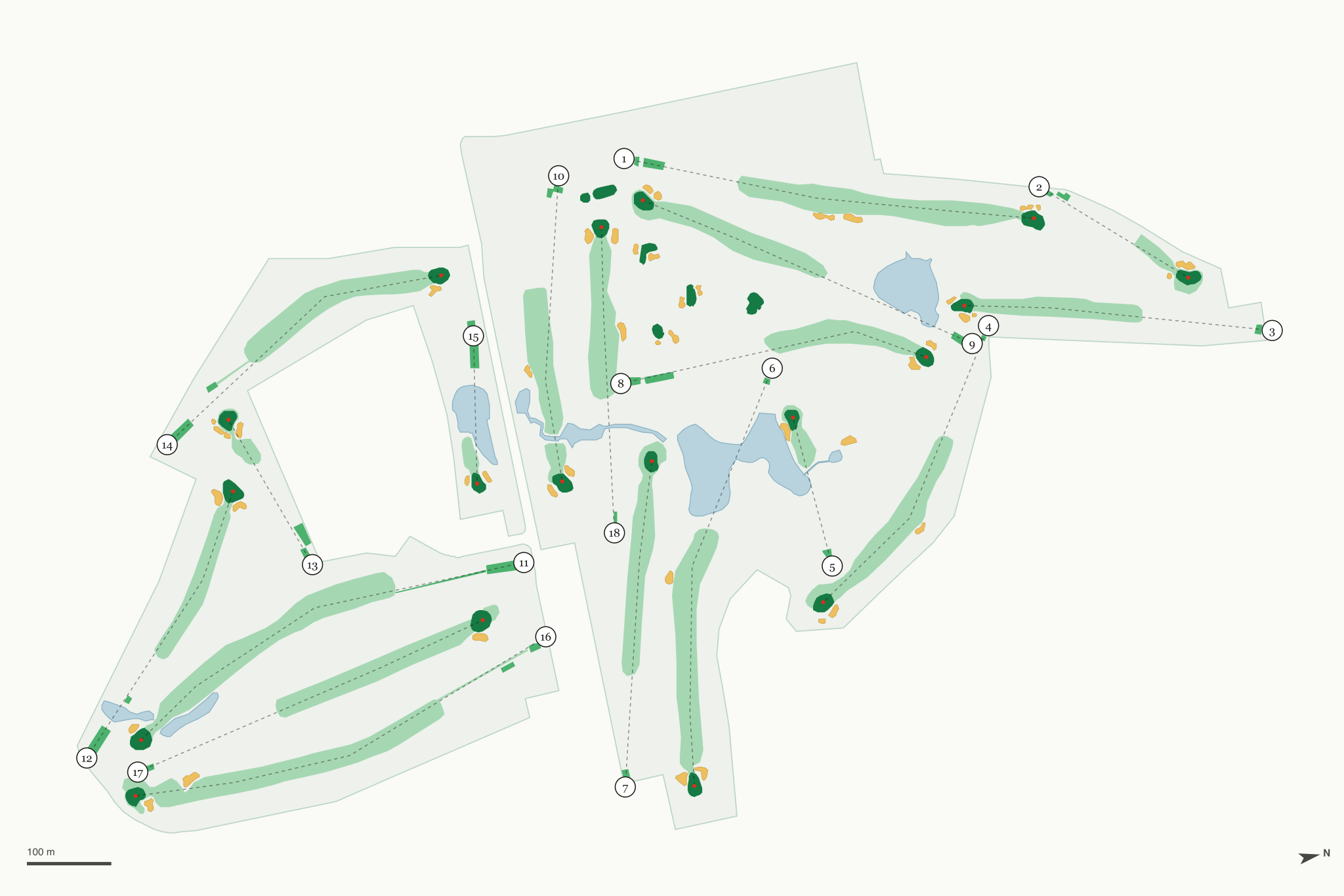 Map of Oakridge Country Club