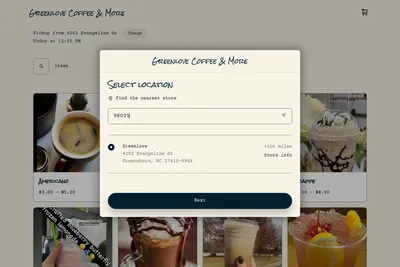 Greenlove Coffee, Herbal Tea & More website homepage