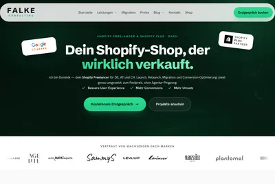 Screenshot of the Dominik-Lukas | Falkeconsulting Berlin homepage