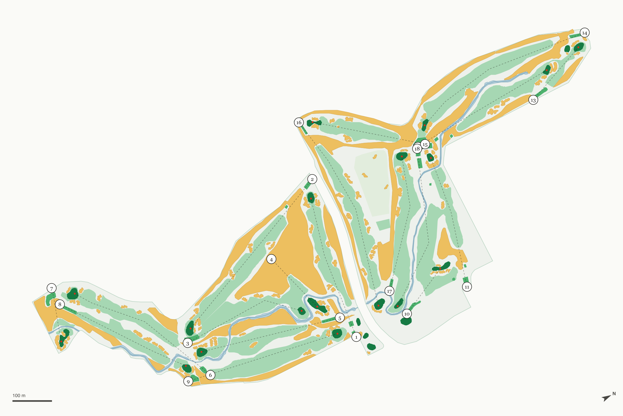 Map of Wilshire Country Club