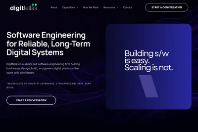 Screenshot of the Digitfellas IT Solutions LLP homepage