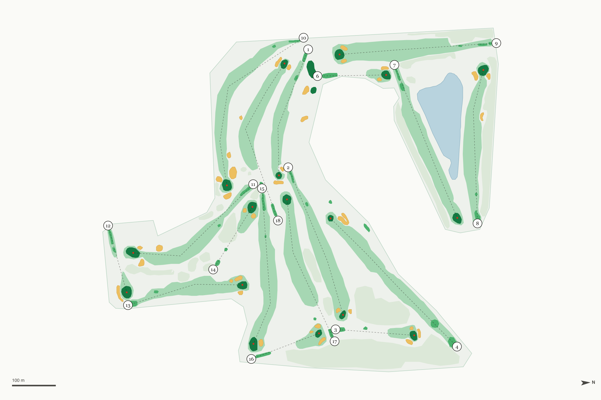 Map of Palatka Golf Course