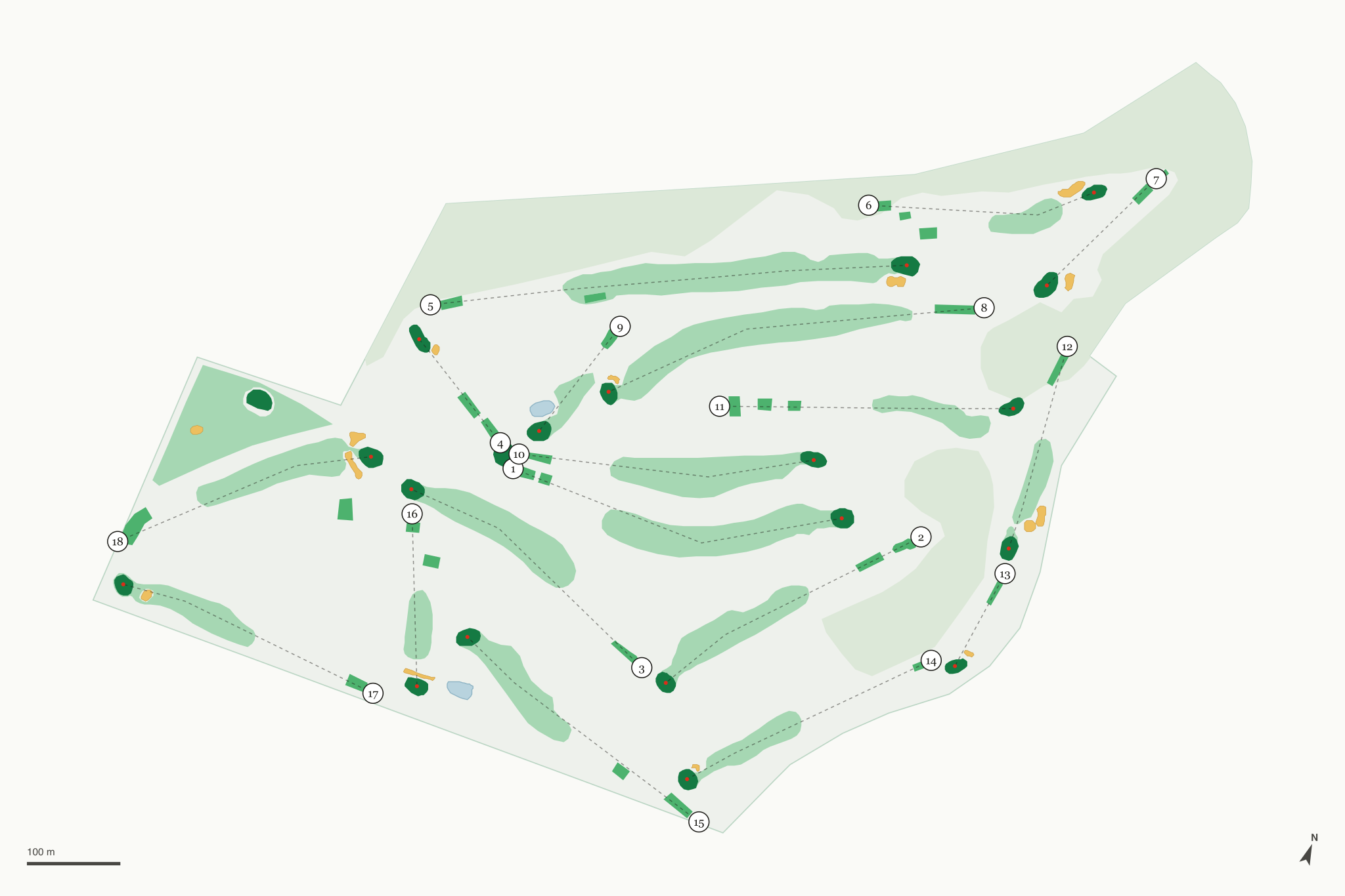 Map of Bunker Hill Golf Course