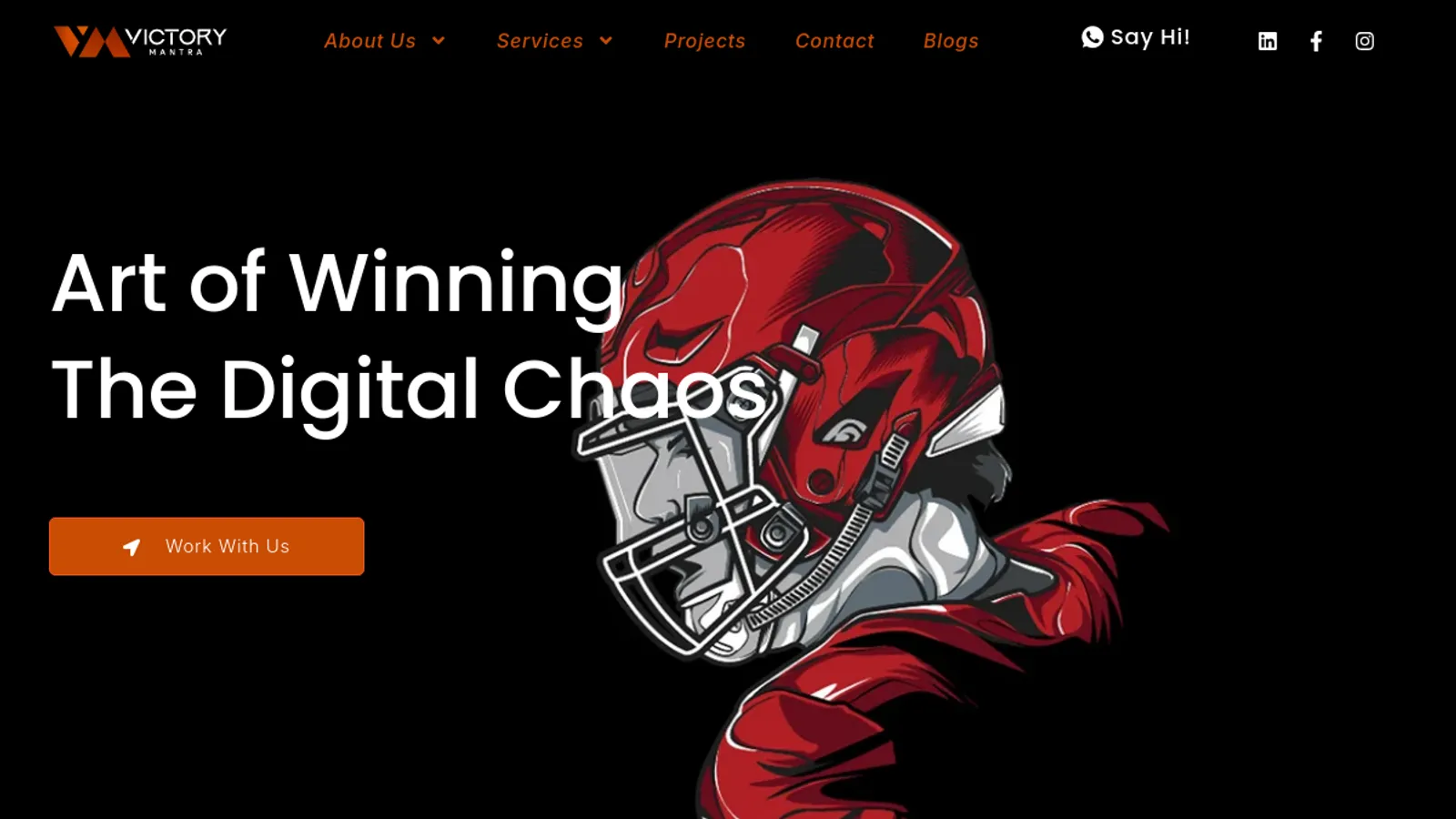 Screenshot of the Victory Mantra Pvt. Ltd. homepage