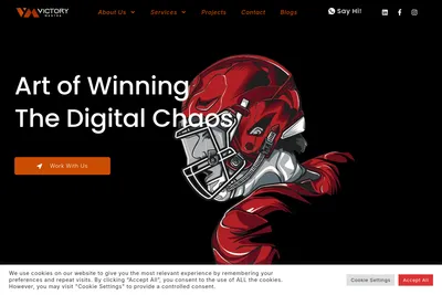 Screenshot of the Victory Mantra Pvt. Ltd. homepage