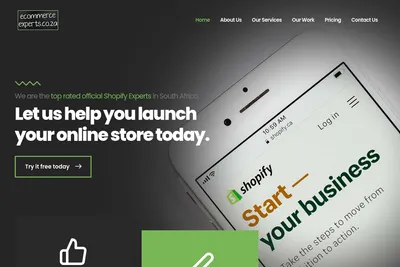 Screenshot of the eCommerce Experts homepage