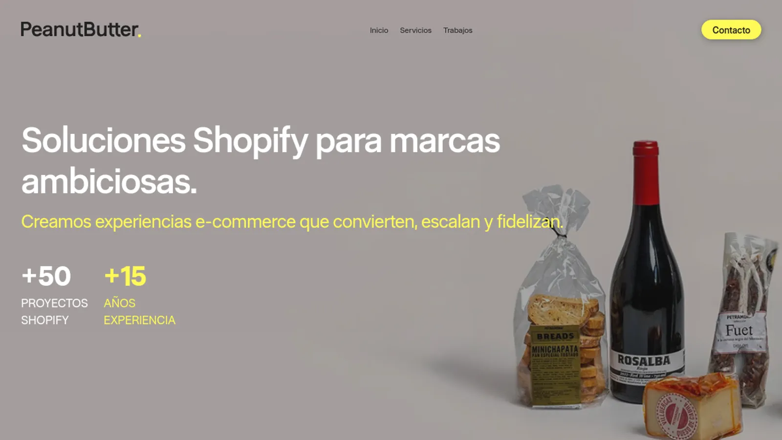 Screenshot of the Peanut Butter homepage