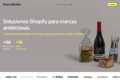 Screenshot of the Peanut Butter homepage
