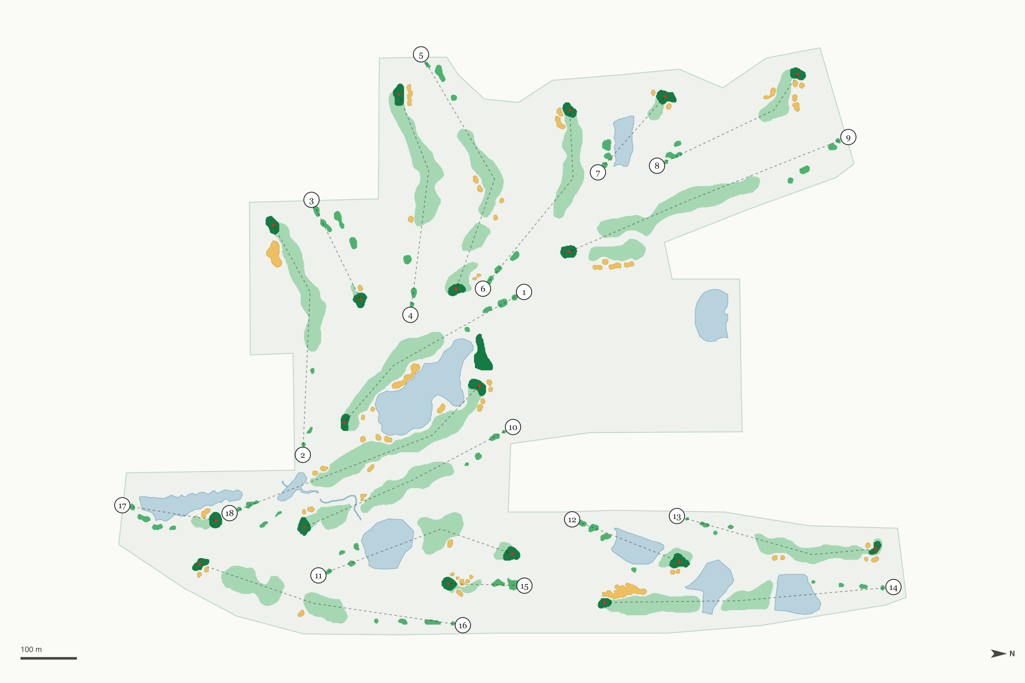 Map of Cherry Creek Golf Club