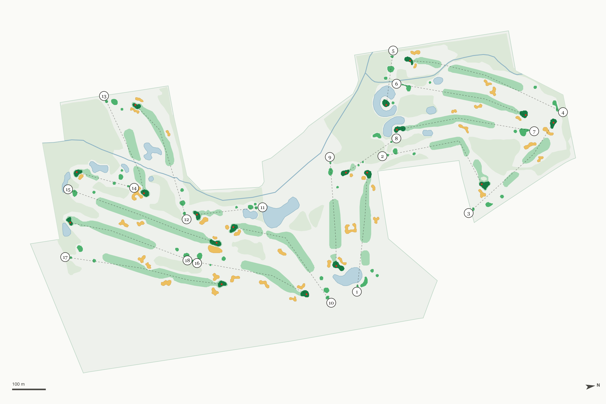 Map of Door Creek Golf Course