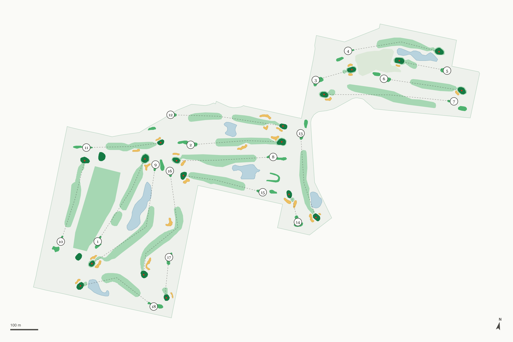 Map of A.H. Blank Golf Course