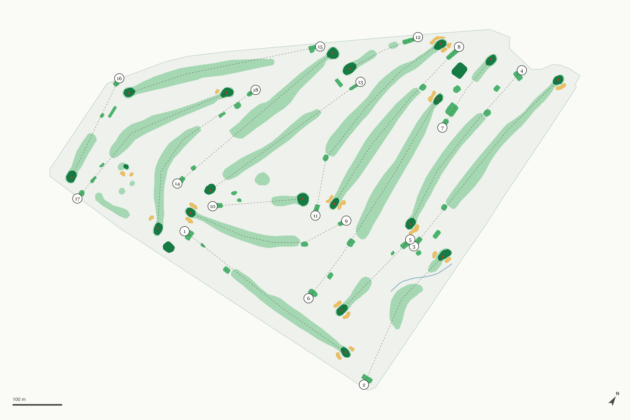 Map of Pinecrest Golf Course