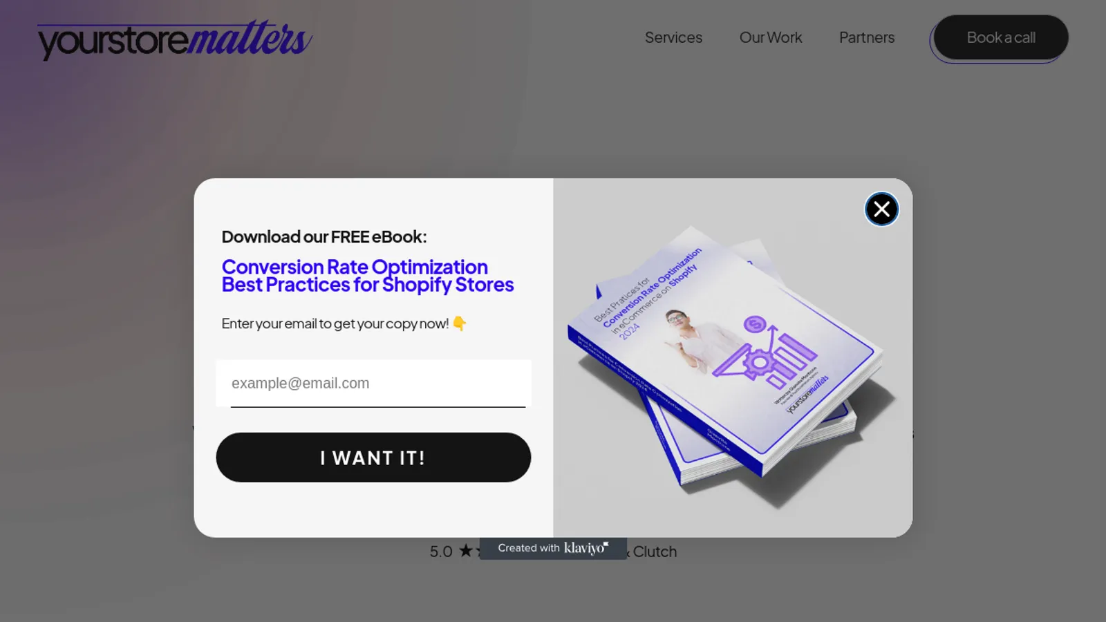Screenshot of the YourStoreMatters homepage