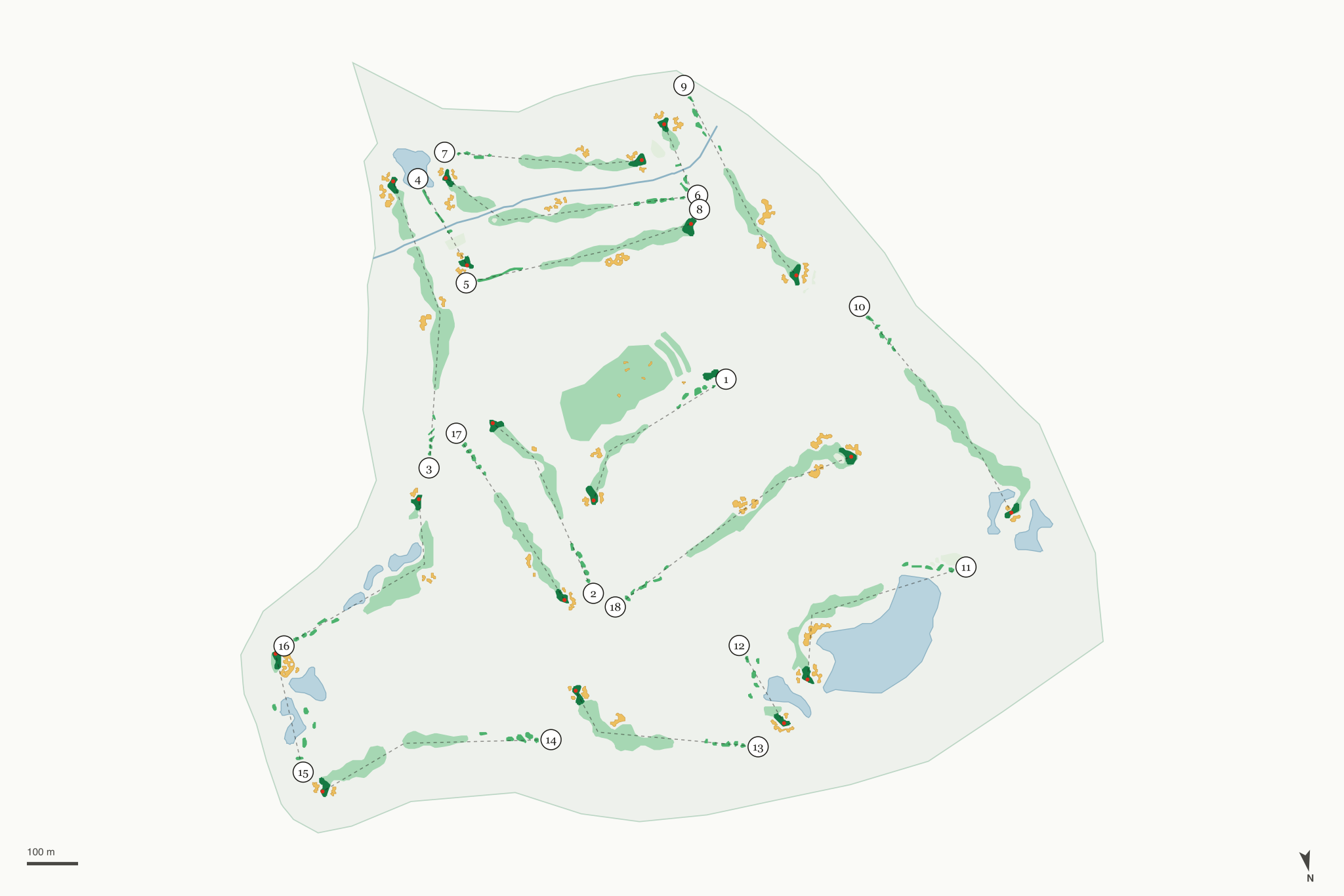 Map of Aspen Lakes Golf Course